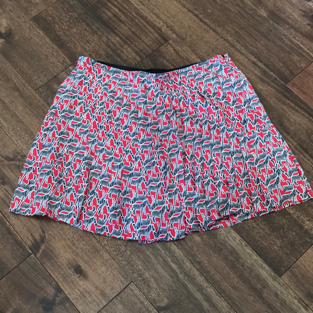 NWT Zara Woman Red Zebra Skort - L